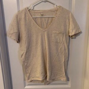 Madewell T in cream with red blue and yellow spots
